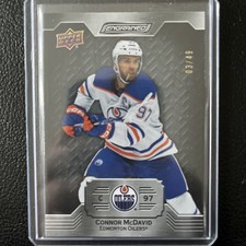 2023-24 UD Engrained Ebony Ebony #/49 Connor McDavid #1 Edmonton Oilers SSP