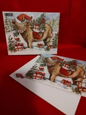 Lang ~ Holiday Highland Cow Boxed Christmas Cards/18 Cards/19 Envelopes NEW