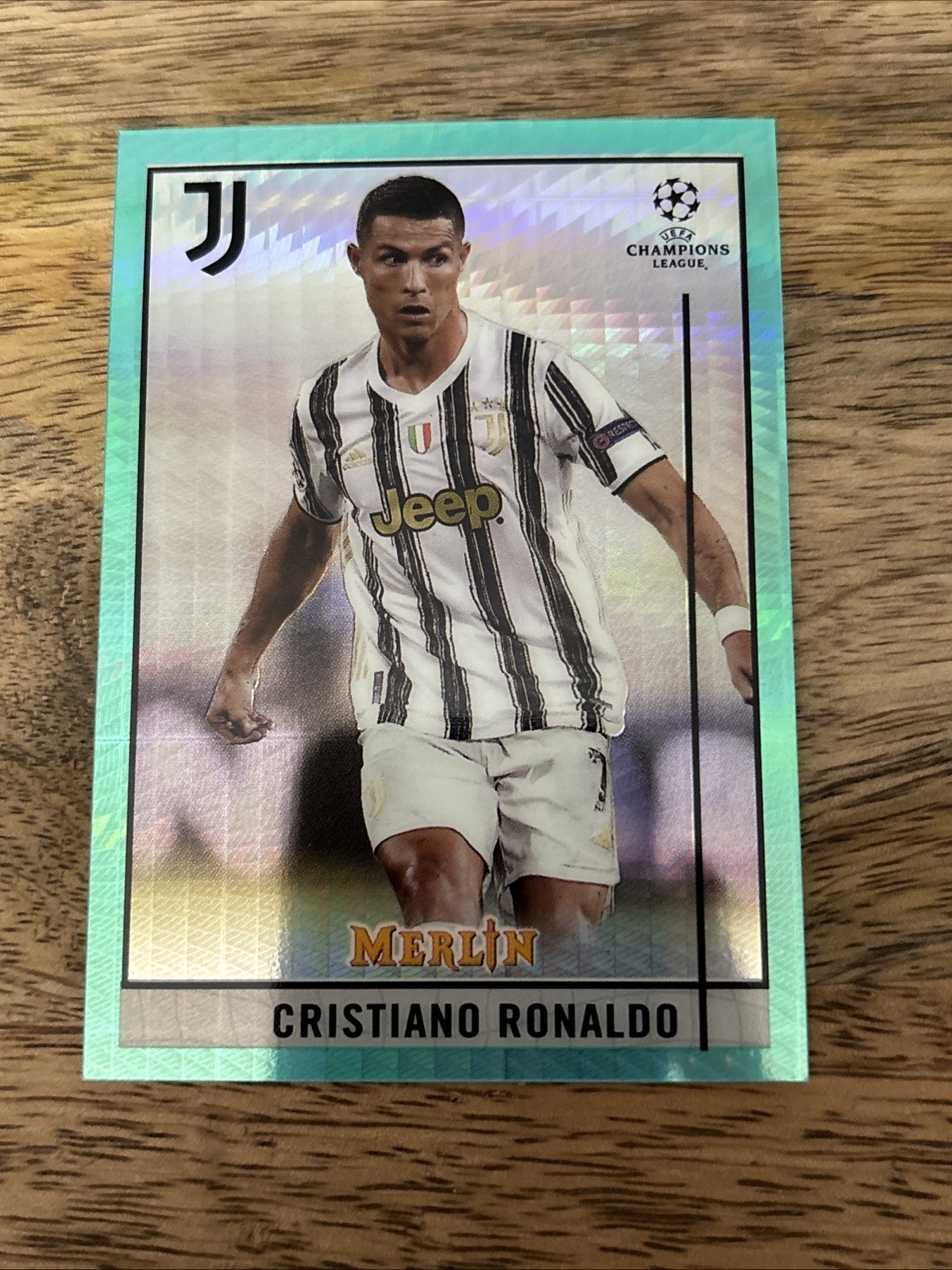 2020-21 Topps Merlin Chrome UCL - Cristiano Ronaldo #50 Aqua Prism Refractor PWE