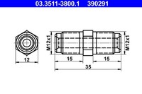 ATE Adapter Bremsleitung 03.3511-3800.1 M12X1