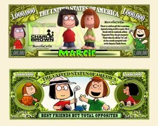 OUR MARCIE FROM PEANUTS NOVELTY DOLLAR BILL  (25 Each)