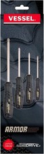 VESSEL - ARMOR GRIP  Screwdriver Cross Point 4PC. Set JISDRIVE No.550APH4PBU