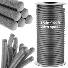 1/2 Inch x 100 ft Foam Backer Rod for Gaps Joints Concrete Crack Filler Caulk...