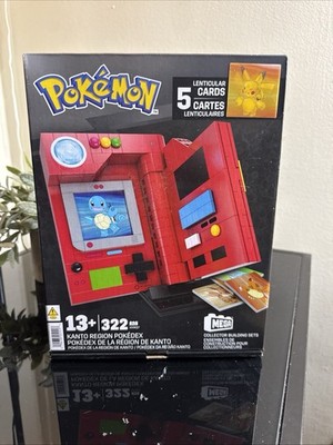 Nintendo POKEMON Mattel MEGA Collector Build Set KANTO Region POKEDEX 5 Cards