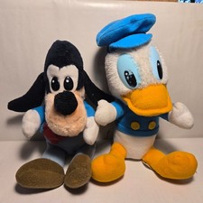 1984 Mickeys Christmas Carol Plush Lot of 2 - Goofy, Donald