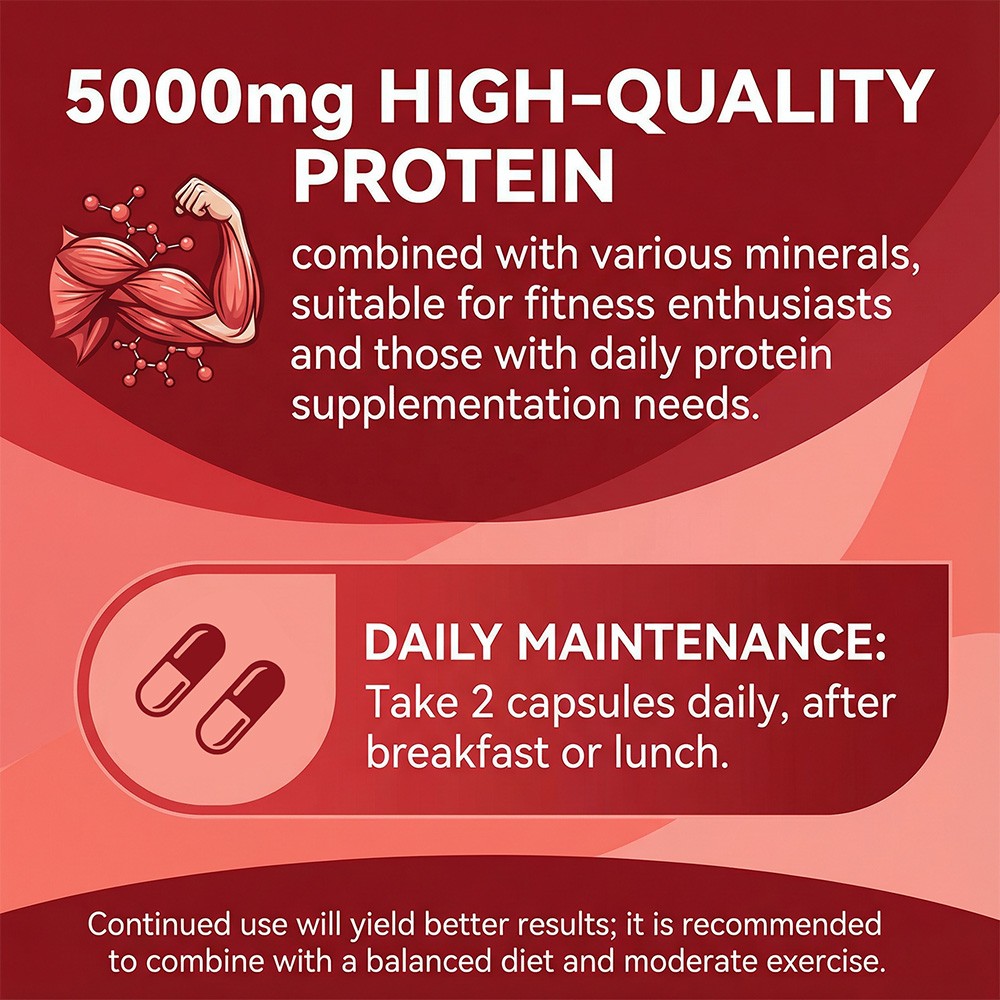 Whey Protein Capsules,100%, Maintains Muscle, Balance Muscle, Strength Health thumbnail 6