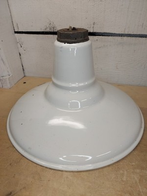 Vintage Benjamin White Enamel Flood Light 12 Inch