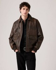 Giacca In Pelle Aviatore Levis Clayton Taglia M