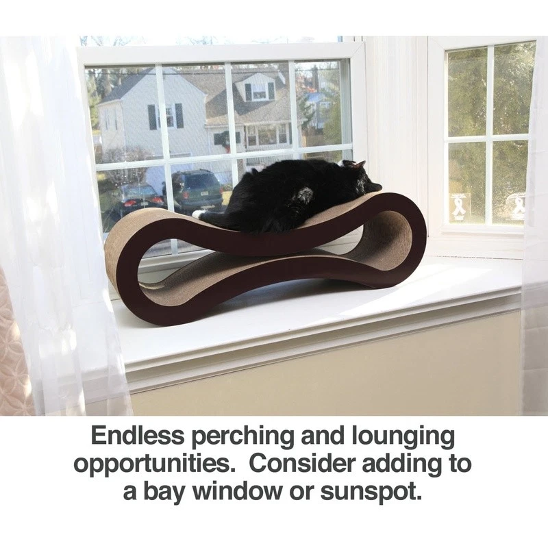 Cama de salón rascadora reversible para gatos ecológica duradera diseño multifuncional Foto 4 de 4