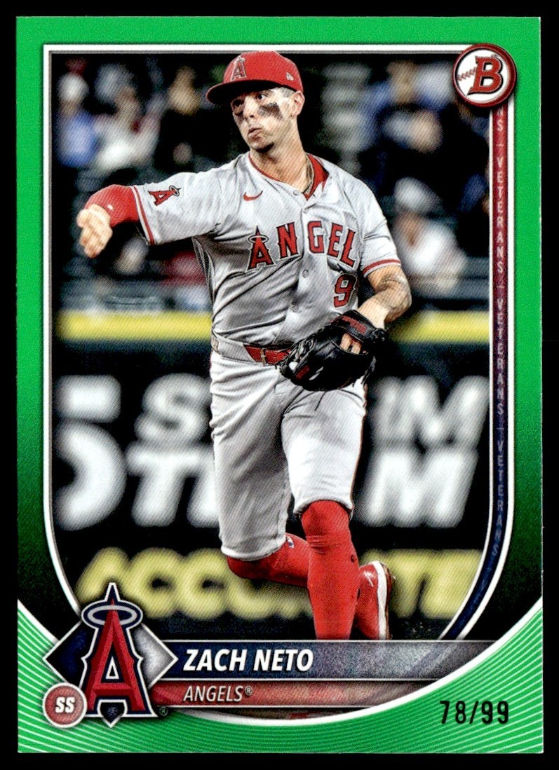 2025 Bowman Green Border Zach Neto 78/99 #55 | eBay