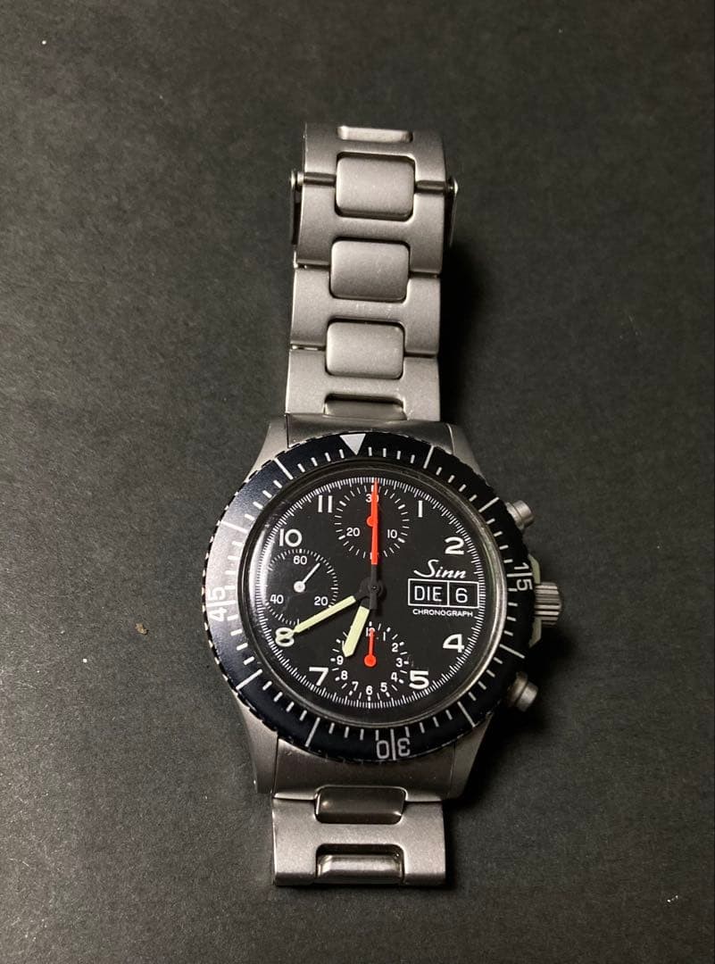 Sinn 256 Chronograph Automatic Watch Valjoux 7750 Day Date 38.5mm Original Box image 3