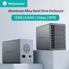 5 Fach RAID Festplattengeh&auml;use USB3.0 Typ B Geh&auml;use Aluminium f&uuml;r 2,5" 3,5" HDDs