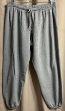 Victorias Secret PINK Logo Sweats Grey Pocket Joggers sweatpants LARGE