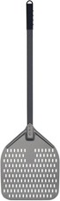 47" Perforated Aluminum Pizza Peel with Long Silicone Handle for Stylish Baking