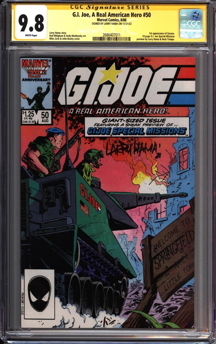 JOE A Real American Hero #50 CGC Signed HAMA! ZECK
