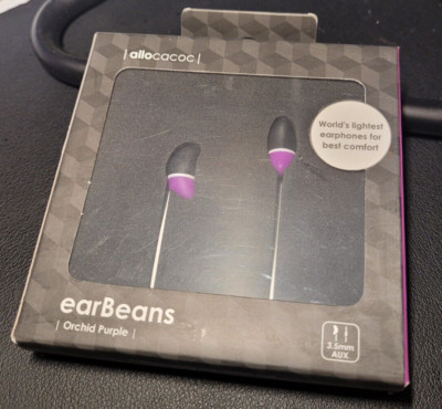 Allocacoc EarBeans  3.5mm Aux Wired in-Ear 'World's lightest earphones' - New