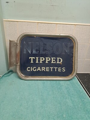 Blechschild doppelseitig Zigaretten Werbung Ladenschild - Park Drive / Nelson 
