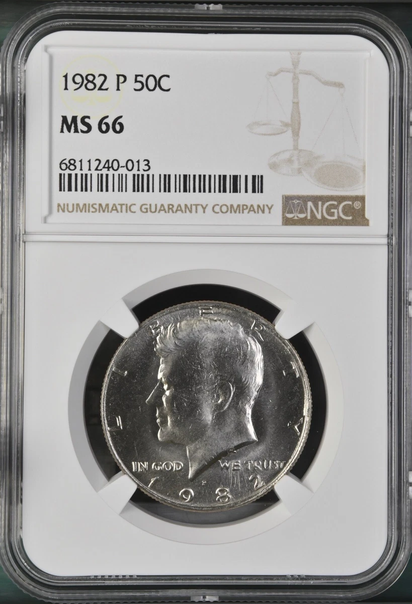 1982-P 50C No “FG” Kennedy Half Dollar NGC MS66 6811240-013 | eBay