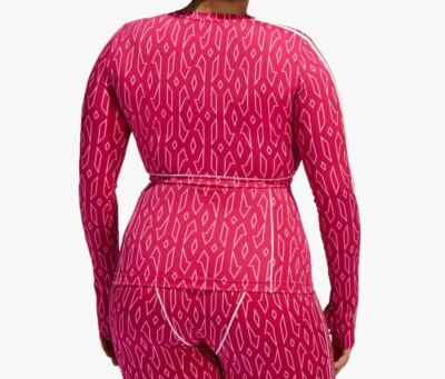  Ivy Park モノグラム　スナップトップス Adidas Women's ivy Park Bold Pink Snap Monogram Top H21147 FREE