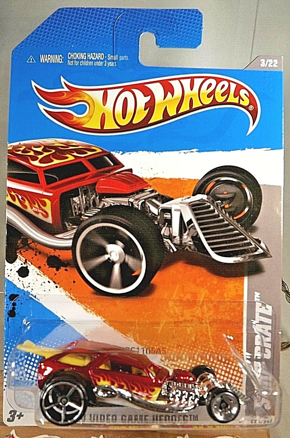 2011 Hot Wheels #225 HW Video Game Heroes 3/22 SURF CRATE Dark Red w/Chrome OH5s