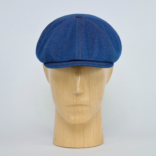 Berretto Sterkowski SHELBY Denim Vintage Stile Classico Vacanze Newsboy Blu/Nero - Foto 18 di 26