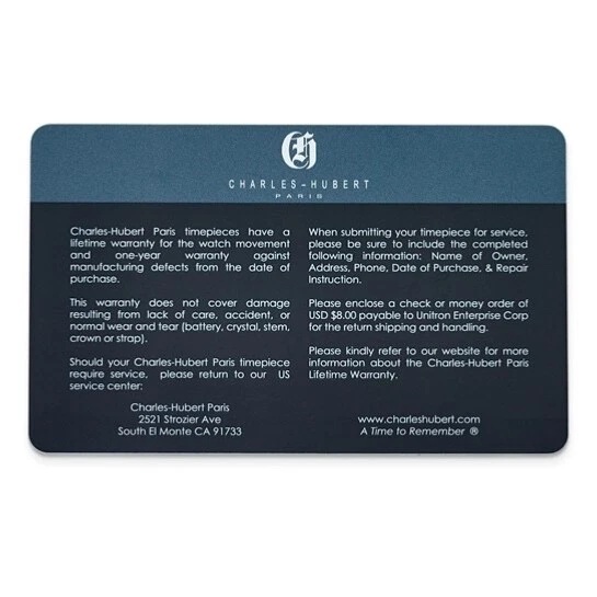 Reloj Hombre Charles Hubert Chapado en Oro Acero Inoxidable Esfera Negra  Foto 3 de 3