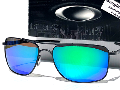 NEW Oakley GAUGE 8 62mm Matte Black POLARIZED Galaxy Jade Mirror