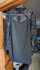 Size Large Little Black Cocktail/Party Dress. Max&Ash Sheer Sleeves
