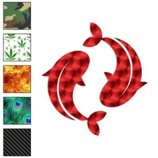 Koi Fish Goldfish, Vinyl Decal Sticker, 40 Patterns & 3 Sizes, #3099