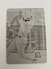 MAXIMO ACOSTA 2022 BOWMAN HERITAGE CHROME PRINTING PLATE, RC, RANGERS