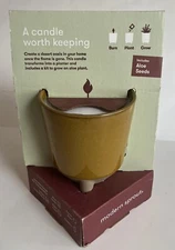 Modern Sprout Glow & Grow DESERT OASIS Candle & Grow Kit - Aloe Seed New