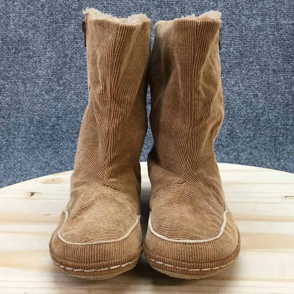 Botas de nieve de invierno Rocket Dog para mujer 6,5 M marrón imitación piel punta redonda cremallera lateral Foto 4 de 4