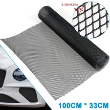 Universal Black Aluminum Mesh Grille Cover-40"x13"Car Bumper Hood Vent Grill Net