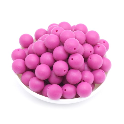 20pcs Round Loose SiliconeBead 15mm DIY Necklace Gift Bracelet Jewelry Making - Picture 21 of 32