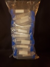 Conical CENTRIFUGE TUBES POLYPROPYLENE STERILE BLUE SCREW CAP 25PCS 50ML PLASTIC