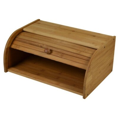 Bambus Brotkasten 40x27x17cm Brotbox Brotbehlter Aufbewahrungsbox  Rollkasten | eBay.de