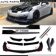 For Hyundai Genesis Coupe Front Rear Bumper Lip Spoiler Splitter Glossy Black