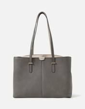 Monsoon Accessorize Handheld laptop bag tote grey handbag