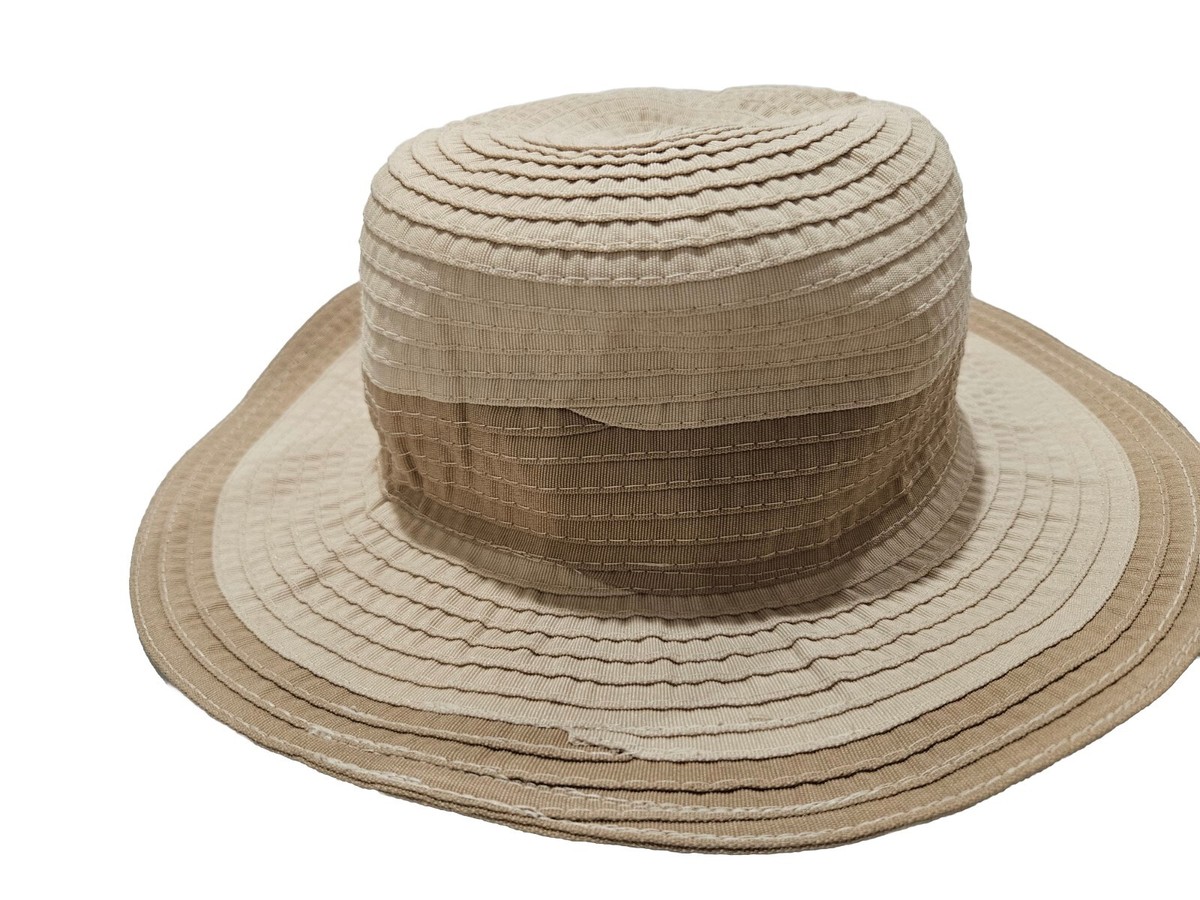 New Ralph Lauren Tan Beige Natural Packable Brim Straw Style 