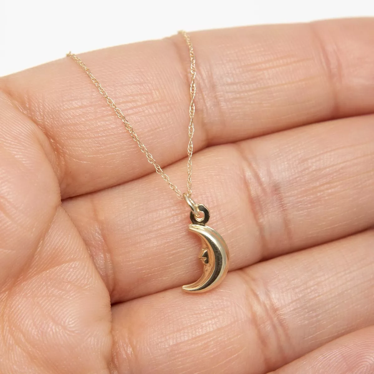 Crescent clearance charm necklace