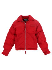 Jacquemus Red La Doudoune Flocon Puffer Jacket Size Fr 34 /uk 6