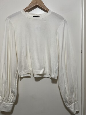 #ad #ad NWT The Range Volume Long Sleeve Top Beige Women’s Size XS $39.00