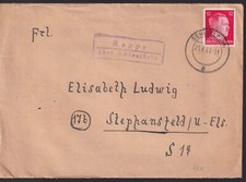 DEUT. REICH, Mi. 788, Postst.II Kappe ü Schivelbein - Stephansfeld, 21.4.44, Akf