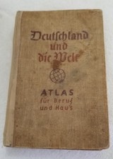 Rare Deutlchland und die Welt Atlas fur Beruf und Haus (1934) Pre-Owned