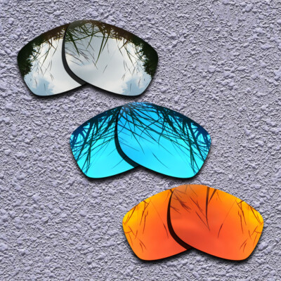 Silver&Blue&Red Polarized Replacement Lens For-Oakley Jupiter Factory Lite