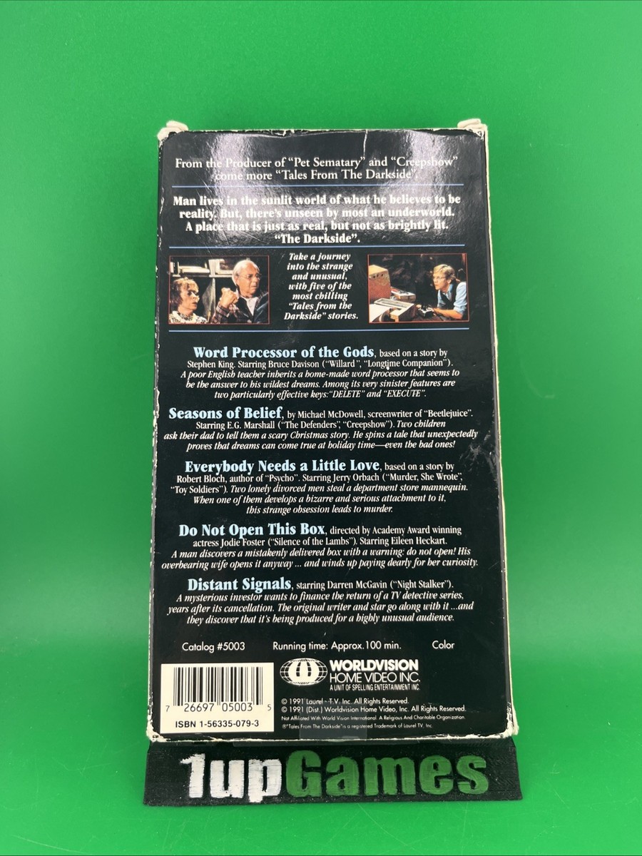 Tales From the Darkside Vol 1 VHS (1991) Horror Thriller