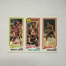 1980-81 Topps - Magic Johnson, Maurice Cheeks, Ron Boone #237-18-178 (RC)