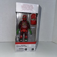 Star Wars  The Black Series Scout Trooper Grogu  Holiday Edition  Figure Sealed