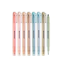 Diversebee Dual Tip Bible Highlighters And Pens No Bleed, 8 Pack Assorted Colors