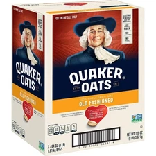 Quaker Old Fashioned Rolled Oats 4lb x 2 Non-GMO, 90 Servings, Bulk Pack